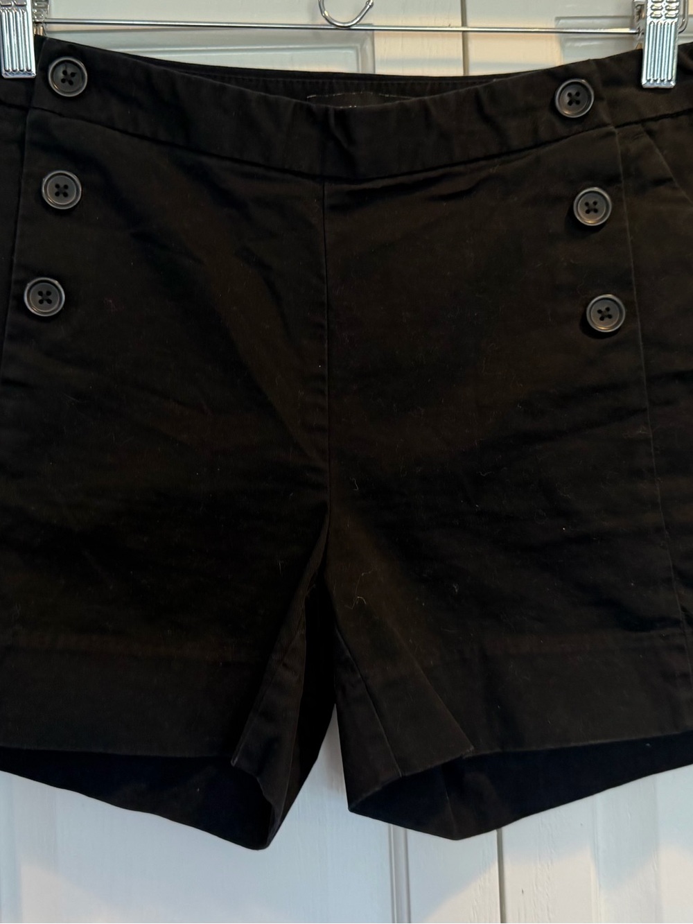 Banana Republic Black Double-Button Sailor Shorts